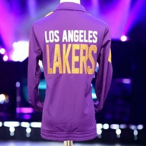 WOMENS NBA LOS ANGELES LAKERS BASKETBALL ZIP UP SPORTS JACKET COAT MEDIUM